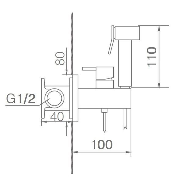 IMEX IRLANDA BLACK GUN METAL Гігієнічний душ, графіт RDM003/BGM фото