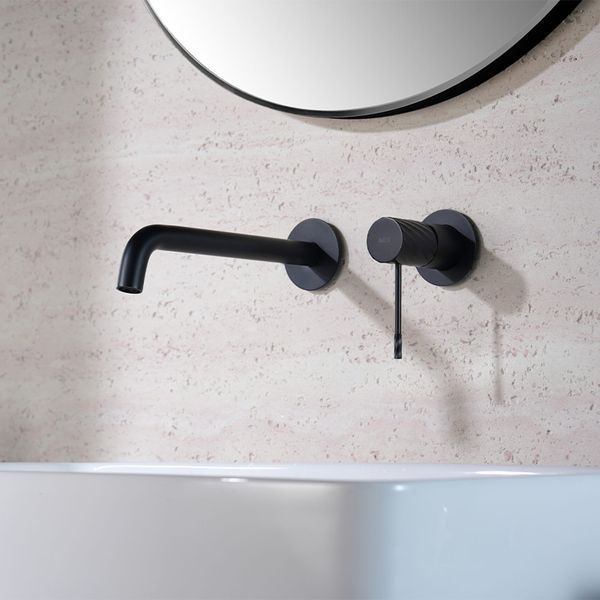 IMEX BLESS MATT BLACK Змішувач для умивальника зі стіни, чорний матовий GLB063/NG GLB063/NG фото