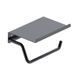 MEDIMEX ESSENTIAL MATT BLACK Тримач туалетного паперу з поличкою, чорний матовий CAE001-09/NG CAE001-09 фото 1
