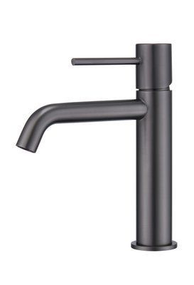 IMEX MONZA BLACK GUN METAL Змішувач для умивальника, PVD графіт BDM039-1BGM фото