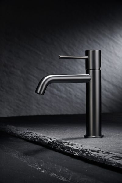 IMEX MONZA BLACK GUN METAL Змішувач для умивальника, PVD графіт BDM039-1BGM фото
