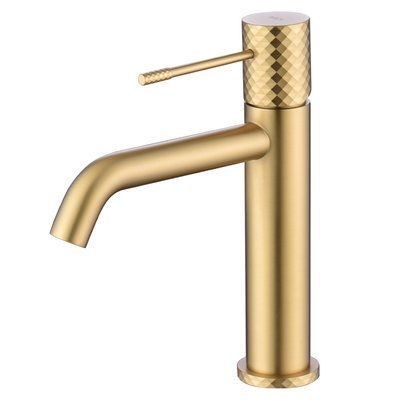 IMEX GENOVA BRUSHED GOLD Змішувач для умивальника, золото матове BDG053-1OC фото