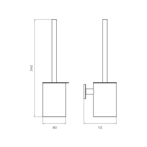 MEDIMEX ESSENTIAL MATT BLACK Щітка для унітазу, чорний матовий CAE001-06/NG CAE001-06/NG фото