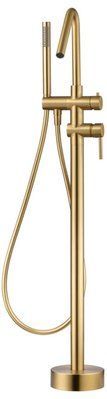 IMEX CORCEGA BRUSHED GOLD Підлоговий змішувач для ванни, PVD матове золото BBECO1/OC фото