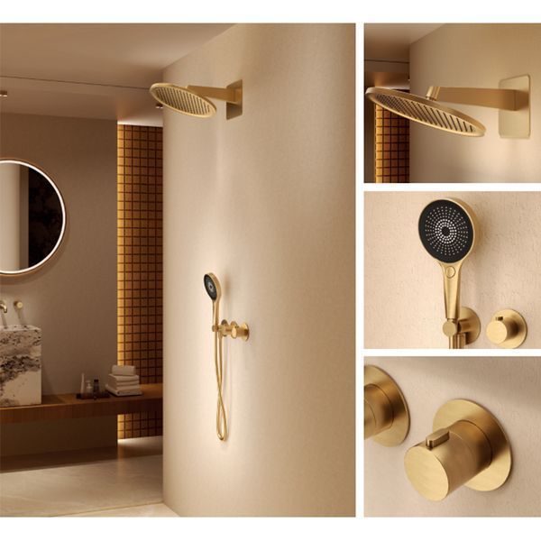 IMEX BOLONIA BRUSHED GOLD Набір для душу термостатичний, золото матове GTB066/OC GTB066/OC фото