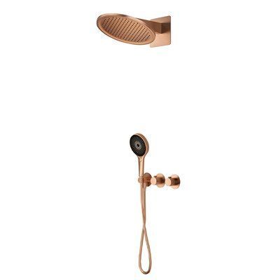IMEX BOLONIA BRUSHED ROSE GOLD Набір для душу термостатичний, золото рожеве матове GTB066/ORC GTB066/ORC фото