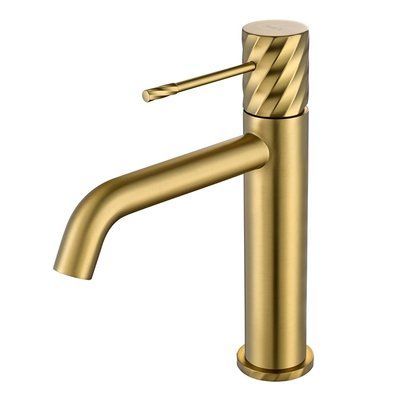 IMEX BLESS BRUSHED GOLD Змішувач для умивальника, матове золото BDB063-1OC BDB063-1OC фото
