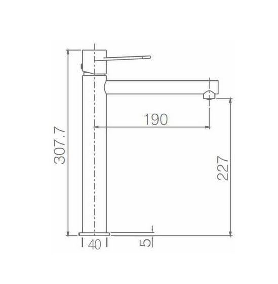 IMEX MILOS STICK Змішувач для умивальника високий, білий матовий BDYS045-3BL BDYS045-3BL фото