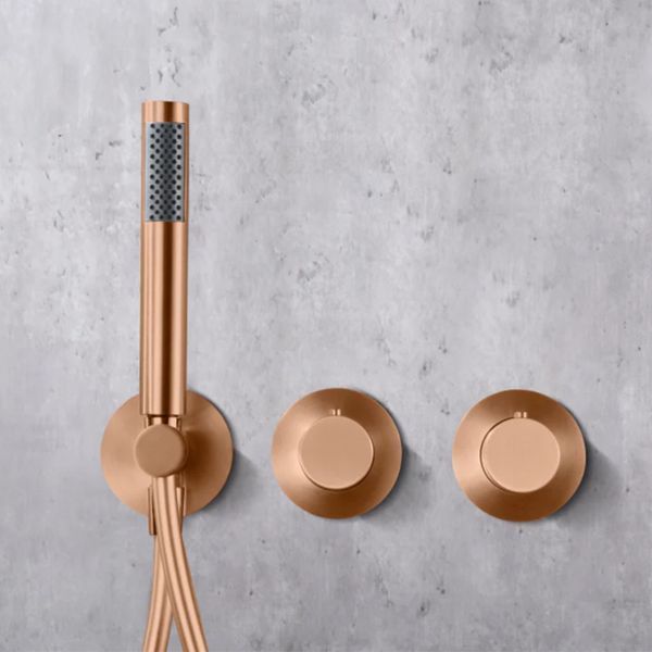 IMEX ASSEN BRUSHED ROSE GOLD Набір для душу термостатичний, матове рожеве золото GTA052/ORC фото