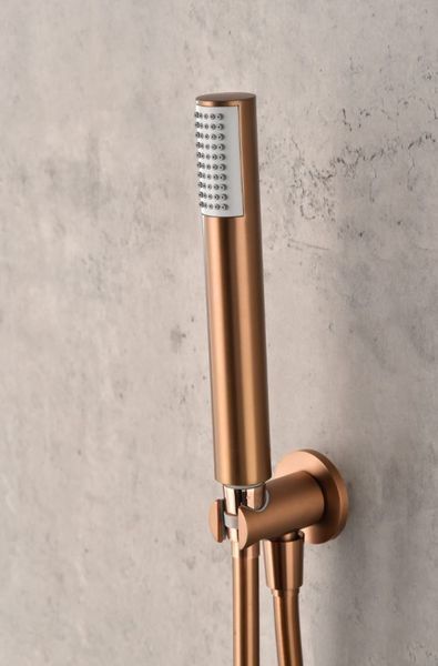 IMEX MONZA BRUSHED ROSE GOLD Набір для душу з термостатом, PVD матове рожеве золото GTM039/ORC фото