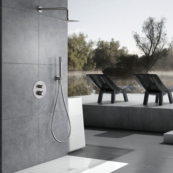 IMEX LINE BRUSHED NICKEL Набір для душу термостатичний, матовий нікель GTD038/NQ фото