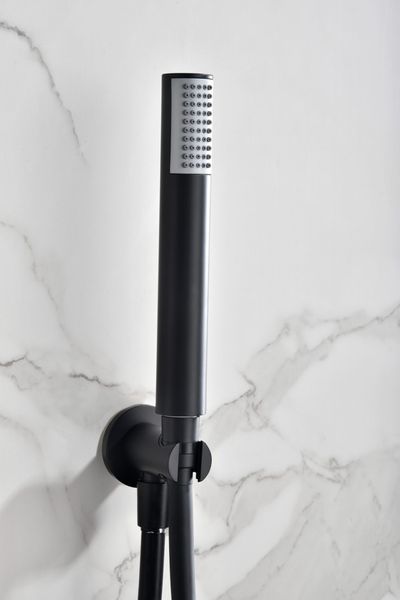 IMEX MONZA MATT BLACK Набір для душу термостатичний, чорний матовий GTM039/NG фото