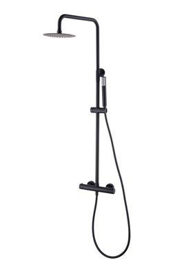 IMEX MONZA MATT BLACK Душова колона з термостатом TURN CLEAN, чорний матовий BTM039/NG фото