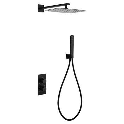 IMEX TOSCANA MATT BLACK Набір для душу термостатичний, чорний матовий GTT064/NG GTT064/NG фото