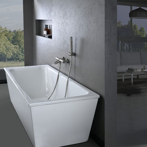 IMEX MONZA BRUSHED NICKEL Термостатичний змішувач для ванни з душовим набором, PVD нікель матовий BTM039-4NQ фото