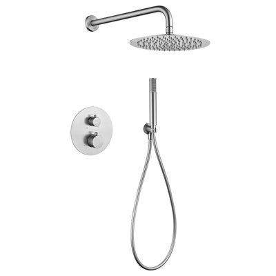 IMEX MONZA BRUSHED NICKEL Набір для душу термостатичний, нікель матовий GTM039/NQ фото