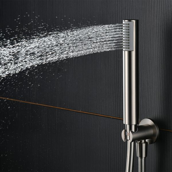 IMEX MONZA BRUSHED NICKEL Набір для душу термостатичний, нікель матовий GTM039/NQ фото
