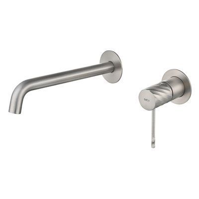 IMEX BLESS BRUSHED NICKEL Змішувач для умивальника зі стіни, нікель GLB063/NQ GLB063/NQ фото