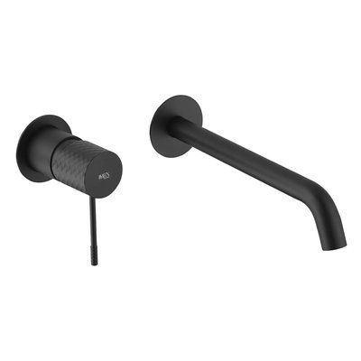 IMEX GENOVA BLACK MATT Змішувач для умивальника зі стіни, чорний матовий GLG053/NG GLG053/NG фото