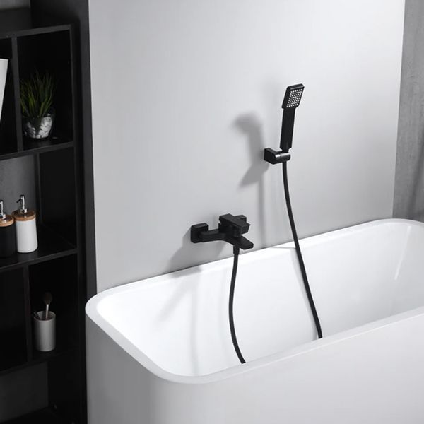IMEX ART BLACK MATT Змішувач для ванни з душовим набором, чорний матовий BDAR025-4NG фото