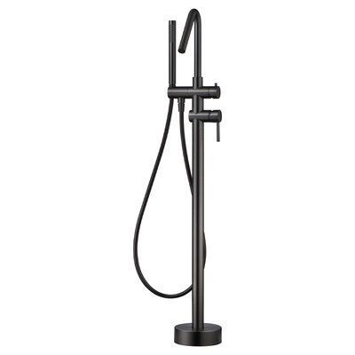 IMEX CORCEGA BLACK GUN METAL Підлоговий змішувач для ванни, графіт BBECO1/BGM фото