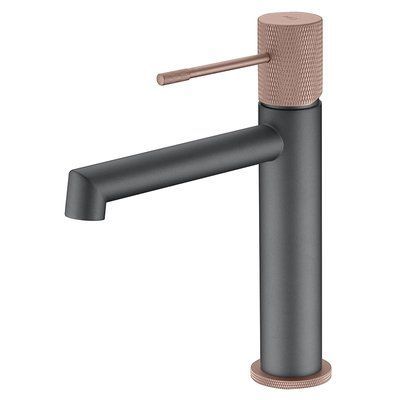 IMEX LINE MATT GREY/CHAMPAGNE Змішувач для умивальника, матовий сірий/шампань BDD038-1GC BDD038-1GC фото