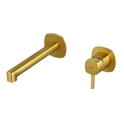 IMEX TOSCANA BRUSHED GOLD Змішувач для умивальника зі стіни, золото матове GLT064/OC GLT064/OC фото